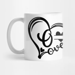 letter o monogram in the shape of love Mug